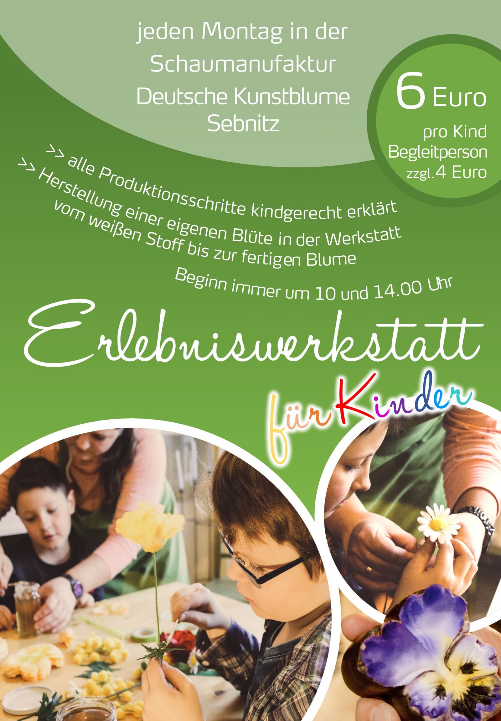 Erlebniswerkstatt für Kinder Flyer